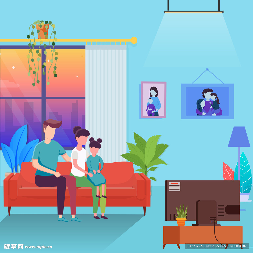 温馨家庭客厅亲子时光