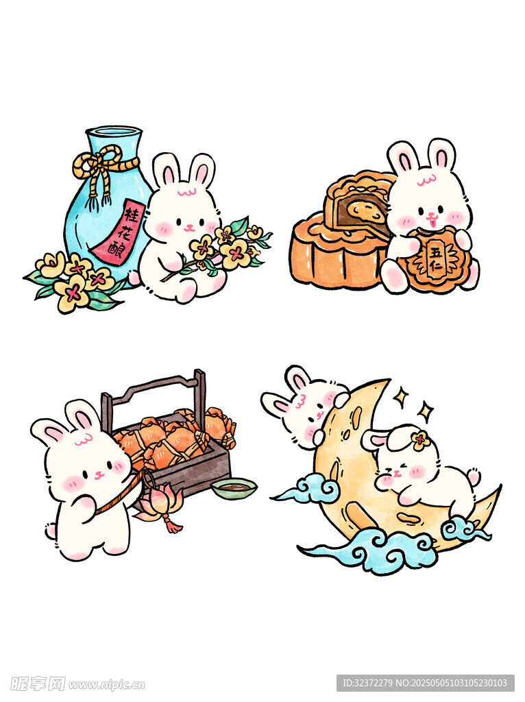 可爱小兔插画组图