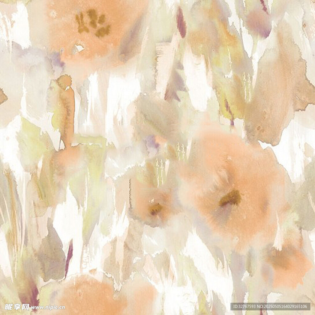 淡彩花卉水彩画
