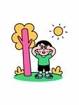 儿童玩耍系列可爱卡通插画元素