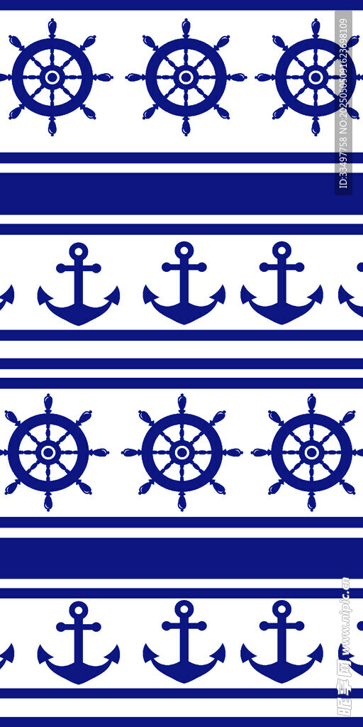 航海元素条纹图案