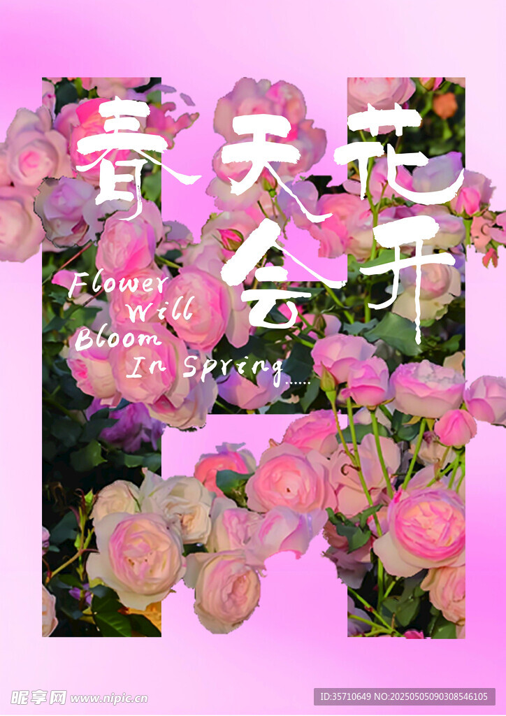 春天花卉展会宣传海报