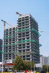 在建高层住宅施工现场