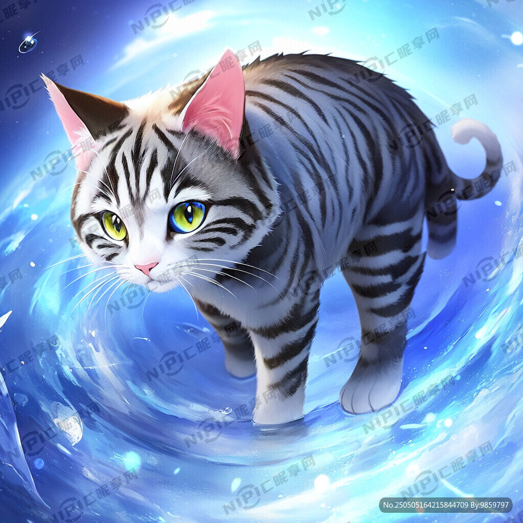 拿着望远镜的三花猫 动画