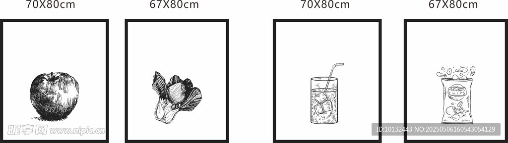超市食品素描广告