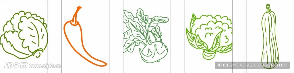 蔬菜线条绿色广告