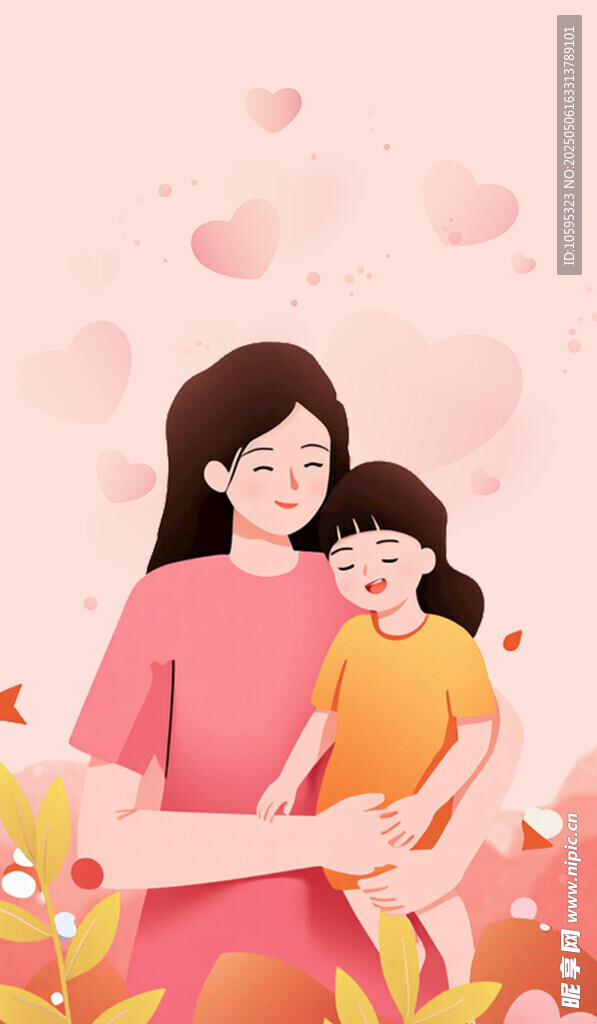 母女温馨背景