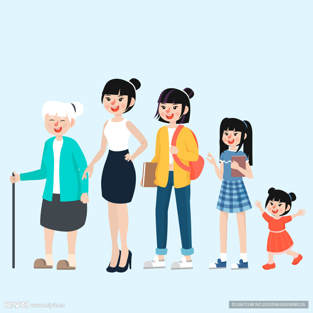 人生不同阶段的形象