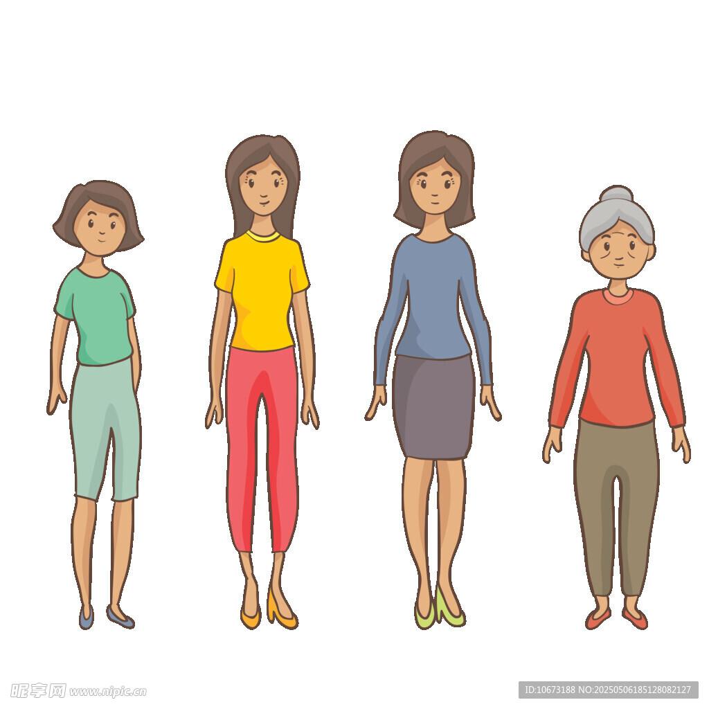 人生不同阶段的形象
