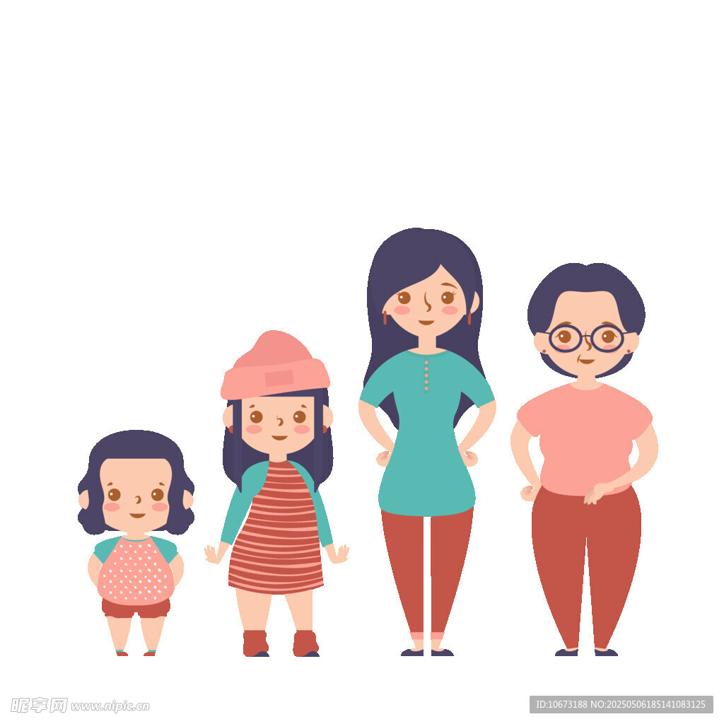 人生不同阶段的形象
