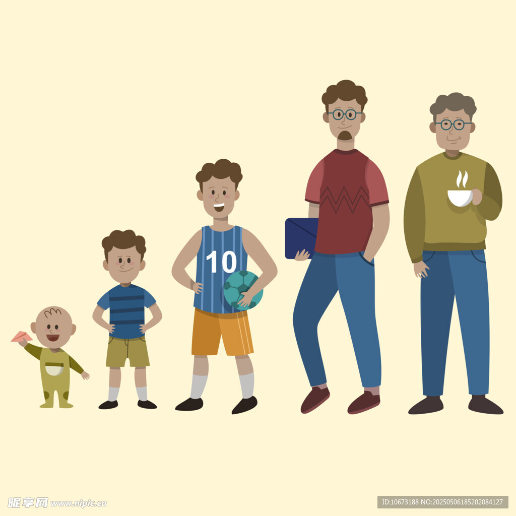 人生不同阶段的形象