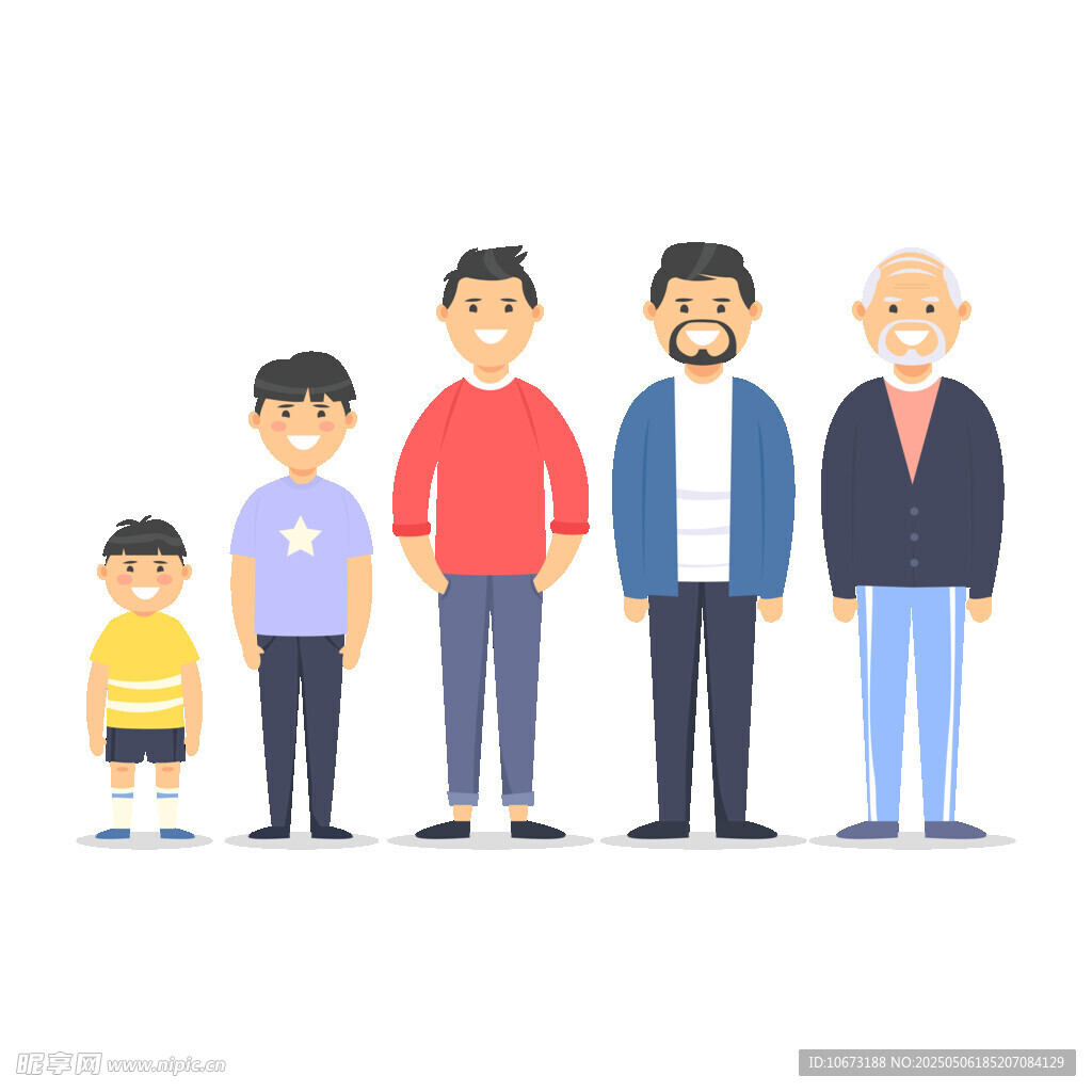 人生不同阶段的形象