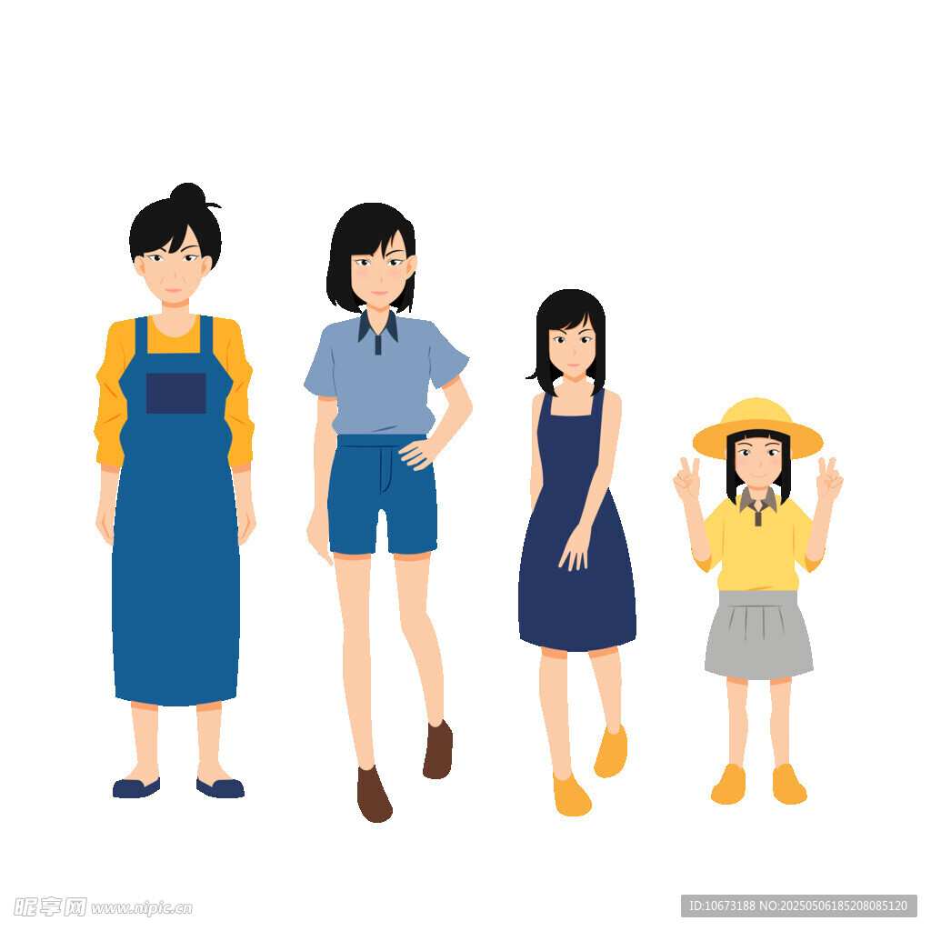 人生不同阶段的形象