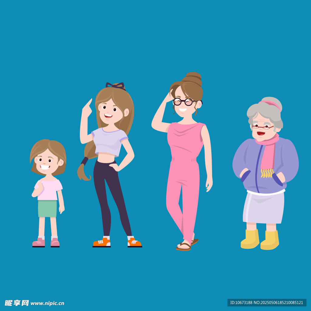 人生不同阶段的形象