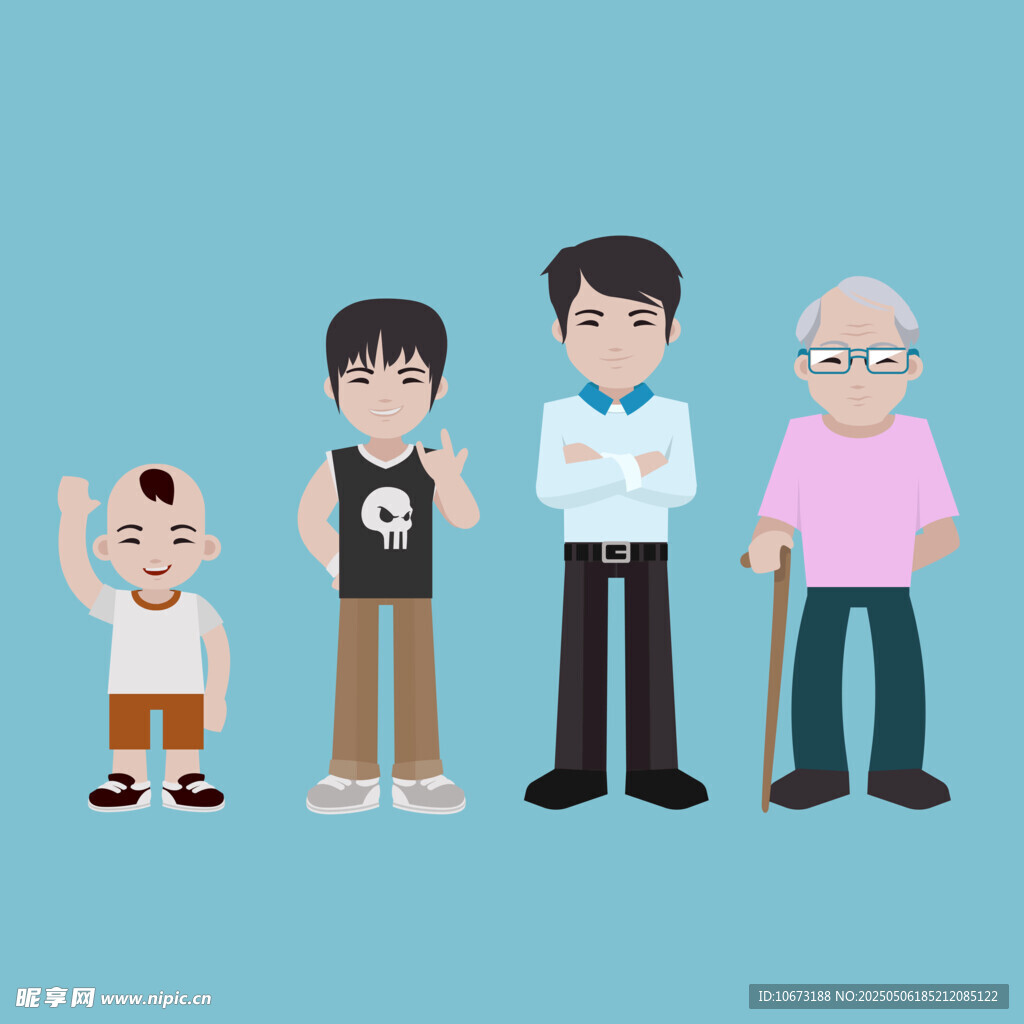 人生不同阶段的形象