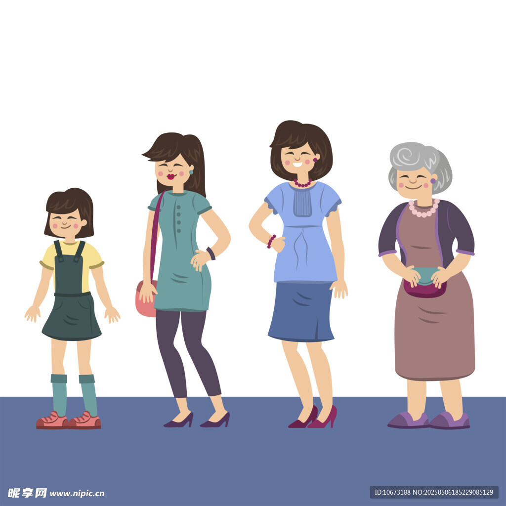 人生不同阶段的形象