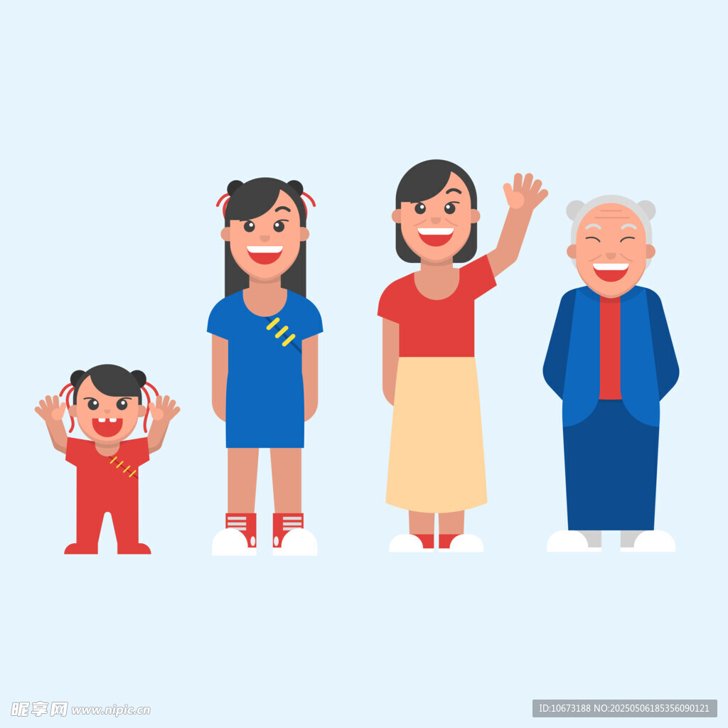 人生不同阶段的形象