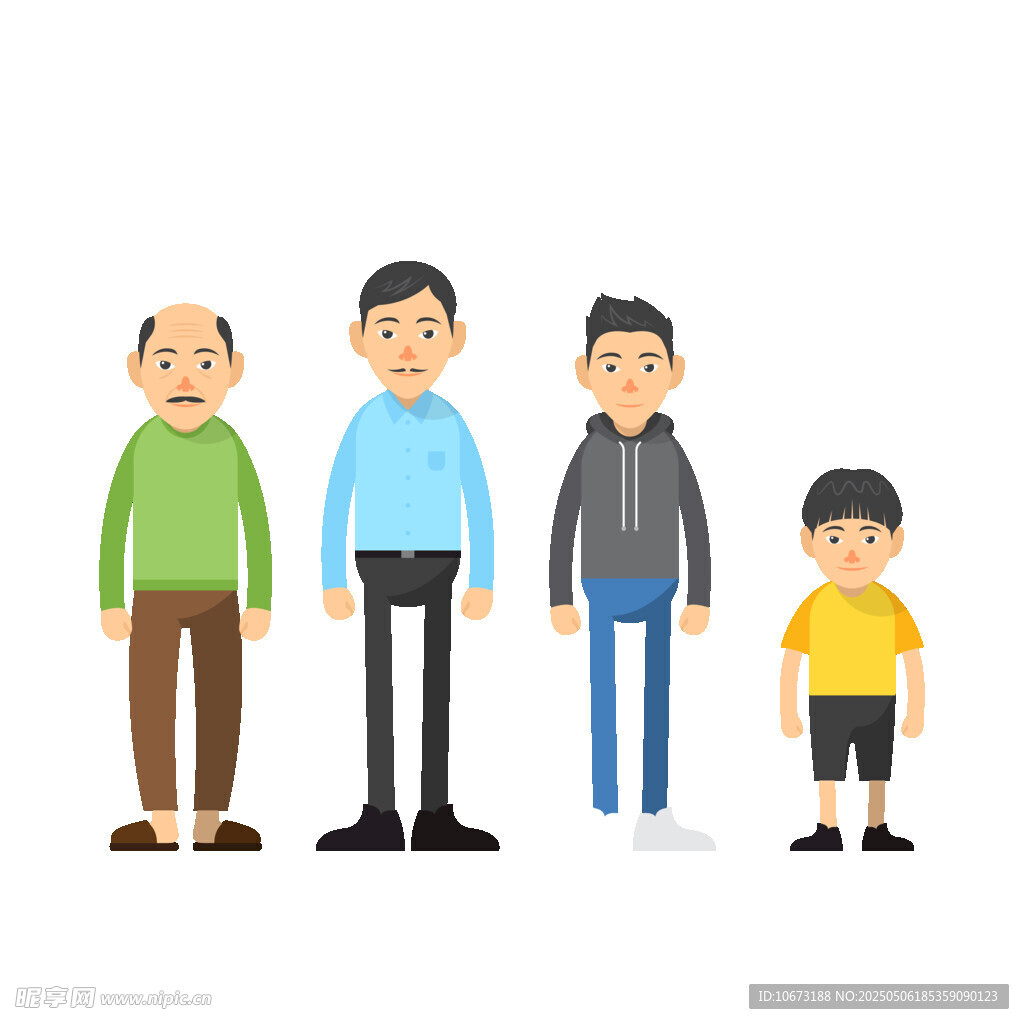 人生不同阶段的形象