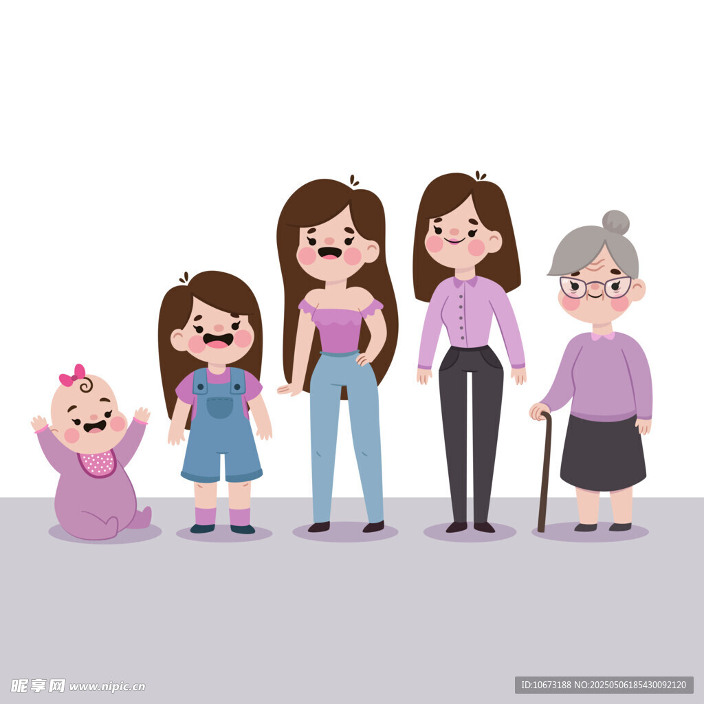 人生不同阶段的形象