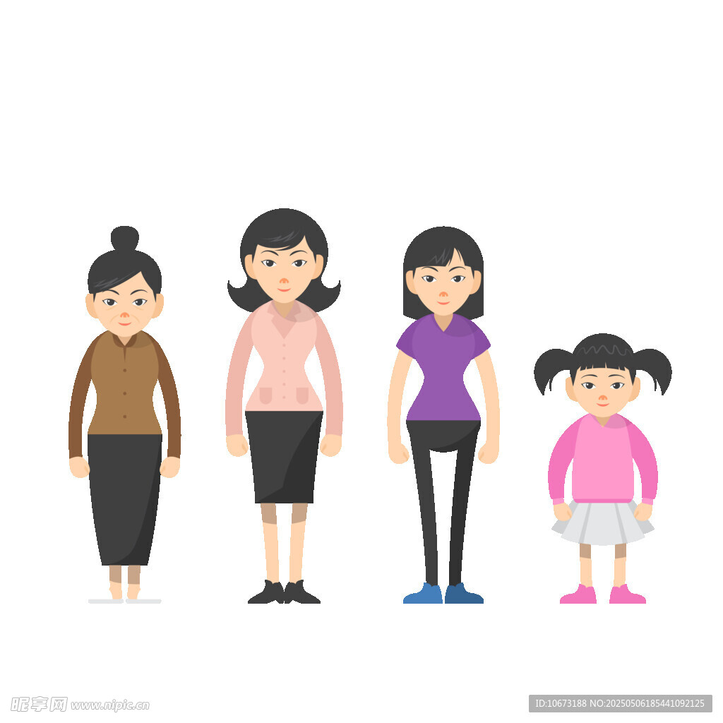 人生不同阶段的形象