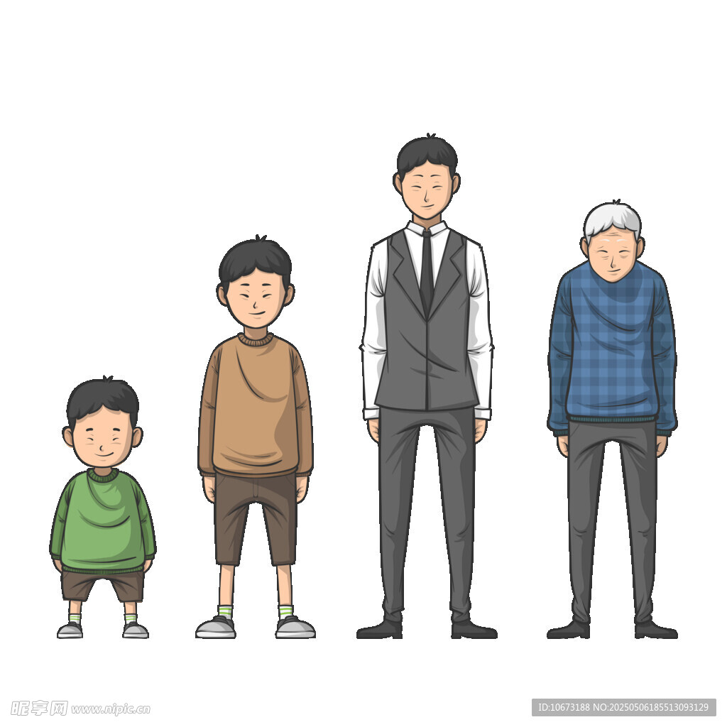 人生不同阶段的形象