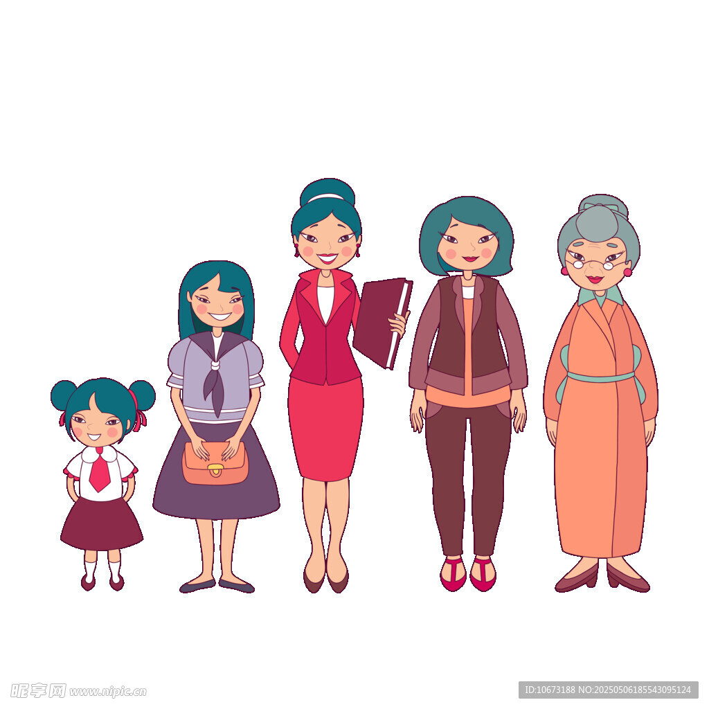 人生不同阶段的形象