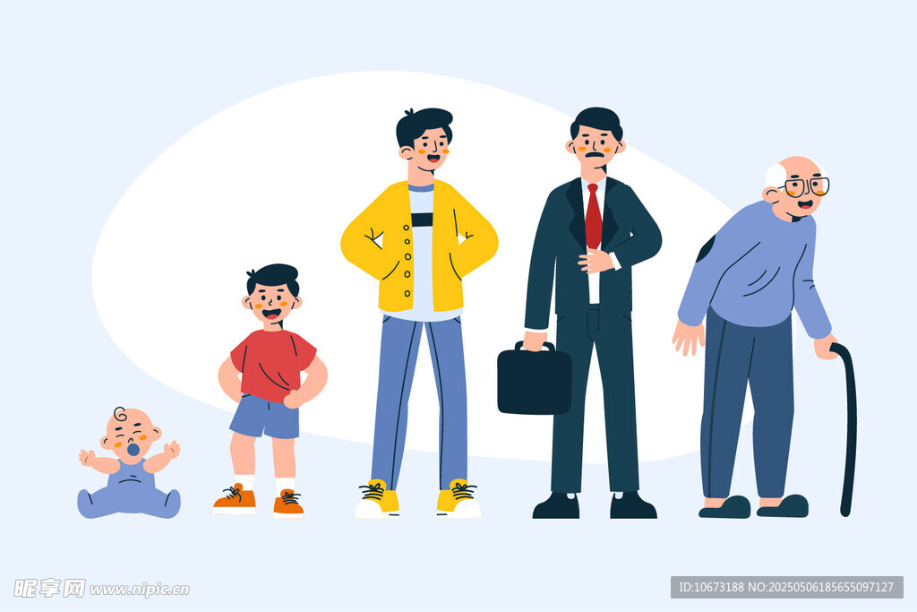 人生阶段从婴孩到老年