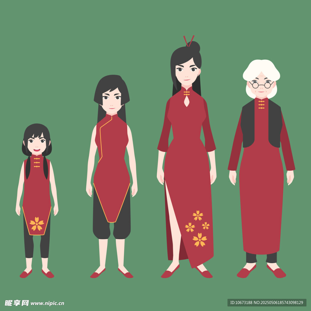 人生不同阶段的形象