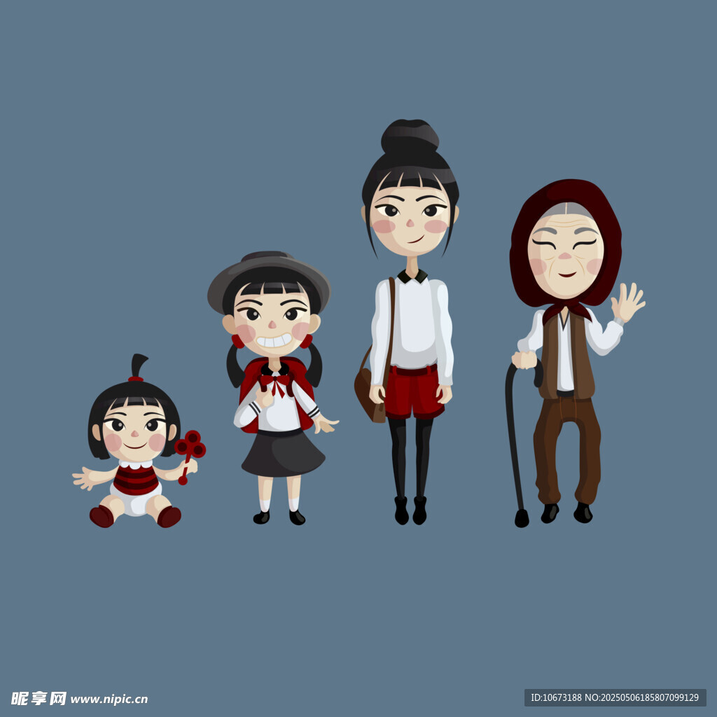 人生不同阶段的形象