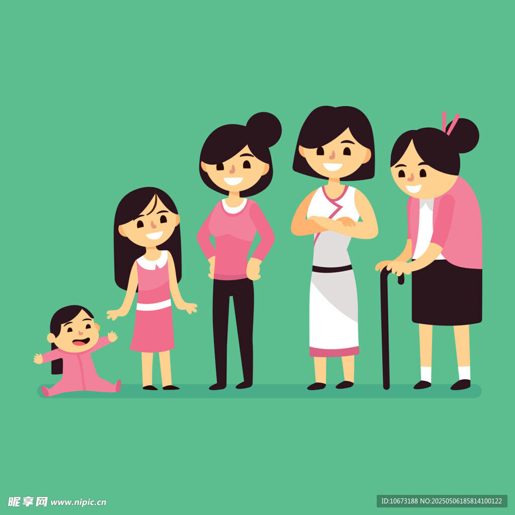 人生不同阶段的形象
