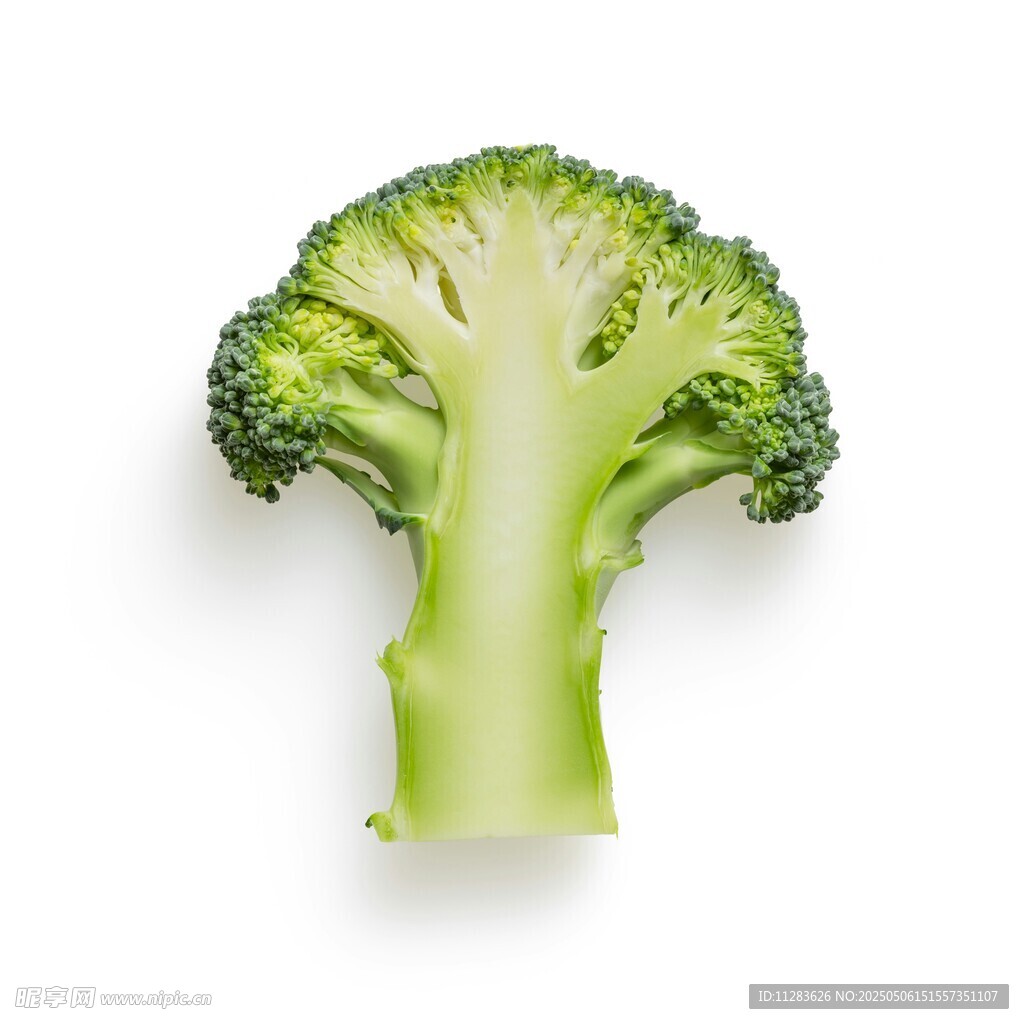一颗新鲜的西兰花
