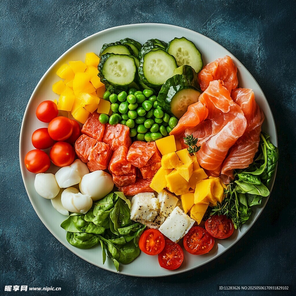 多彩新鲜食材拼盘