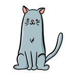 坐着的卡通猫咪