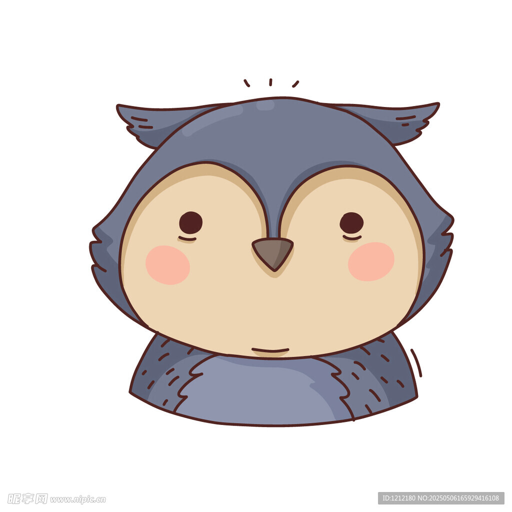 可爱卡通猫头鹰头像