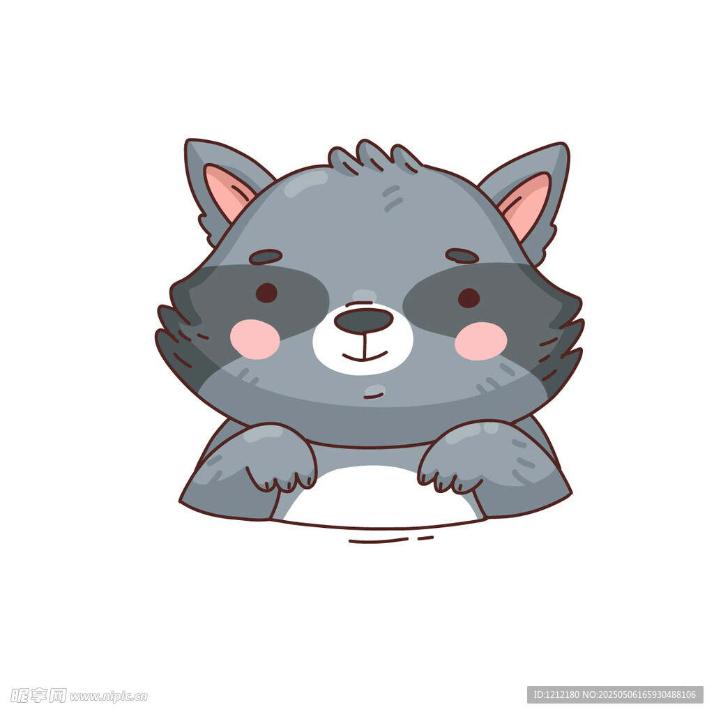 可爱灰猫探头