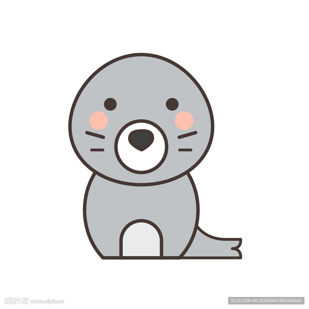 可爱小海豹卡通形象