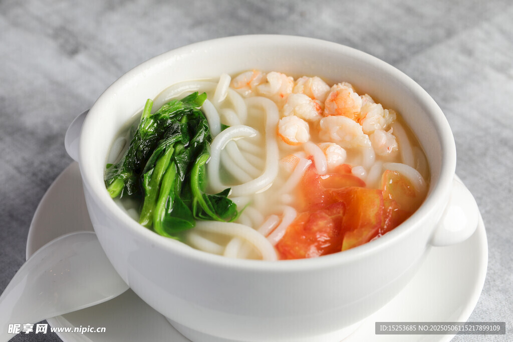 虾仁青菜汤面
