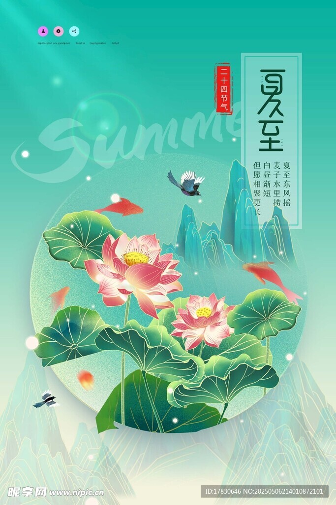 夏日荷塘锦鲤诗意景象