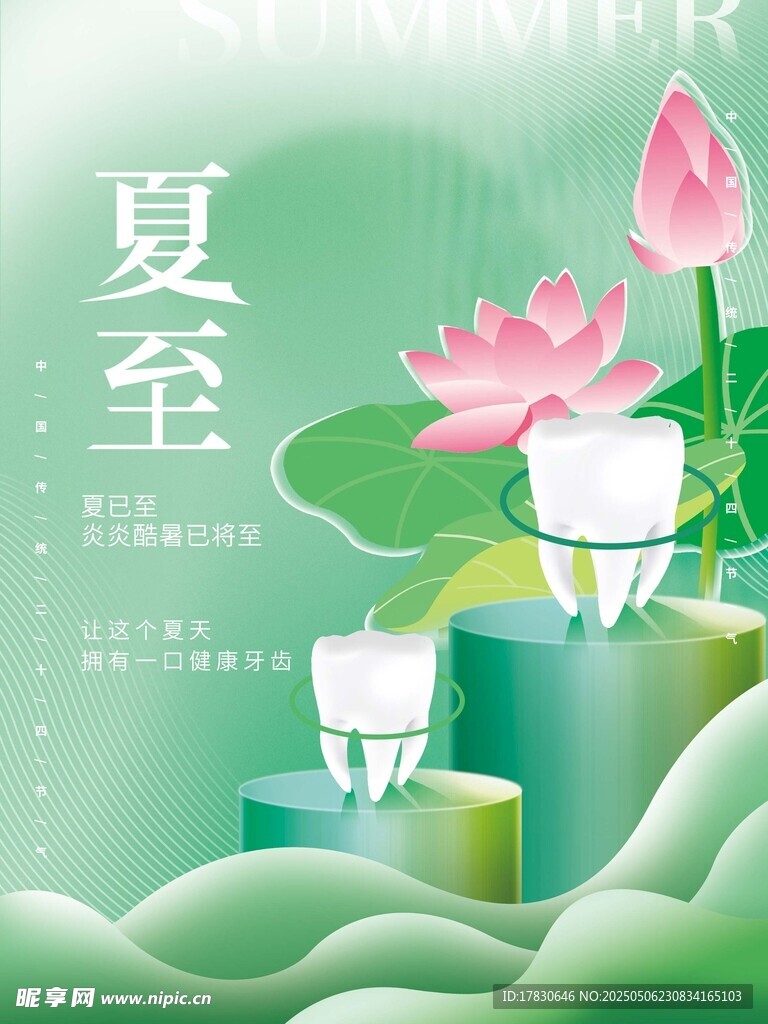 夏至荷花与护肤品展示