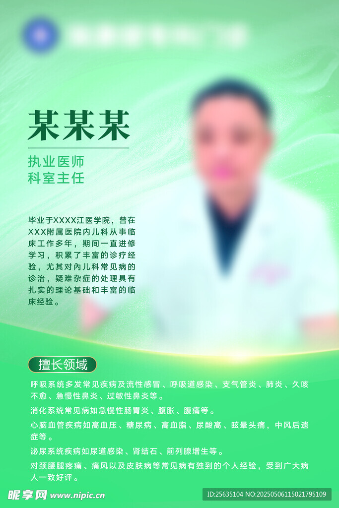 医生某某某个人介绍页