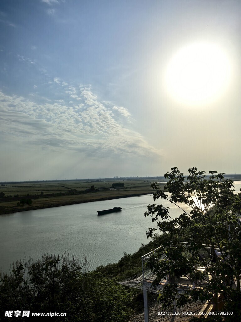 淮河畔夕阳美景
