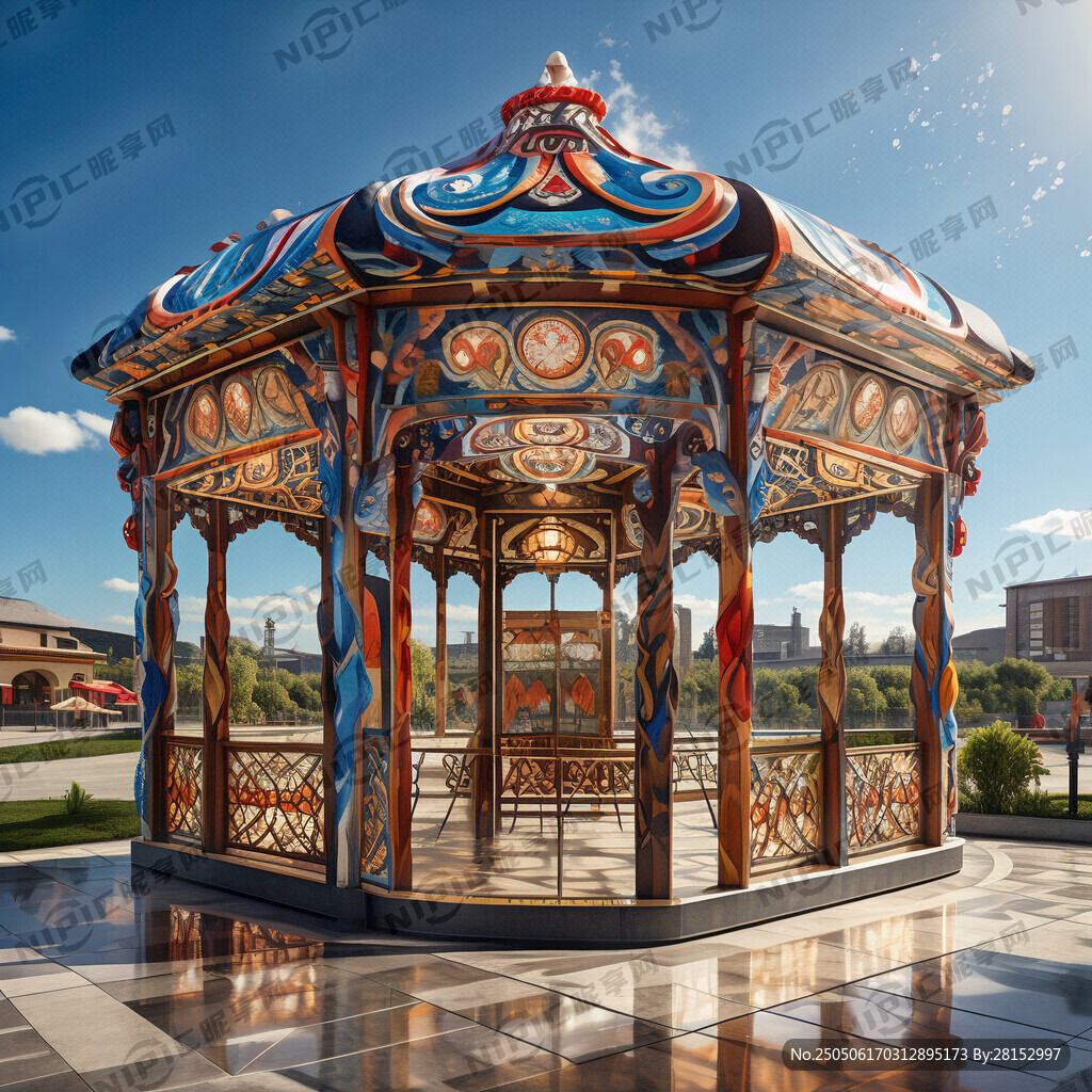 有民族特色元素的候车亭