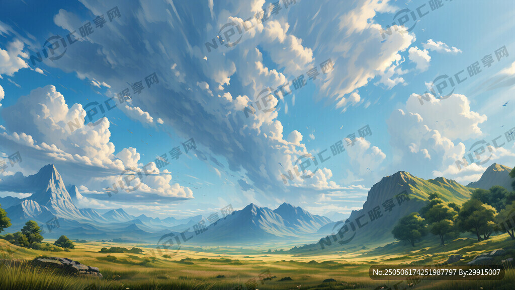 偏欧式的画面 大山 象群