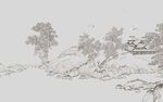 水墨山水风景图