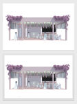 紫色浪漫婚礼场景设计图