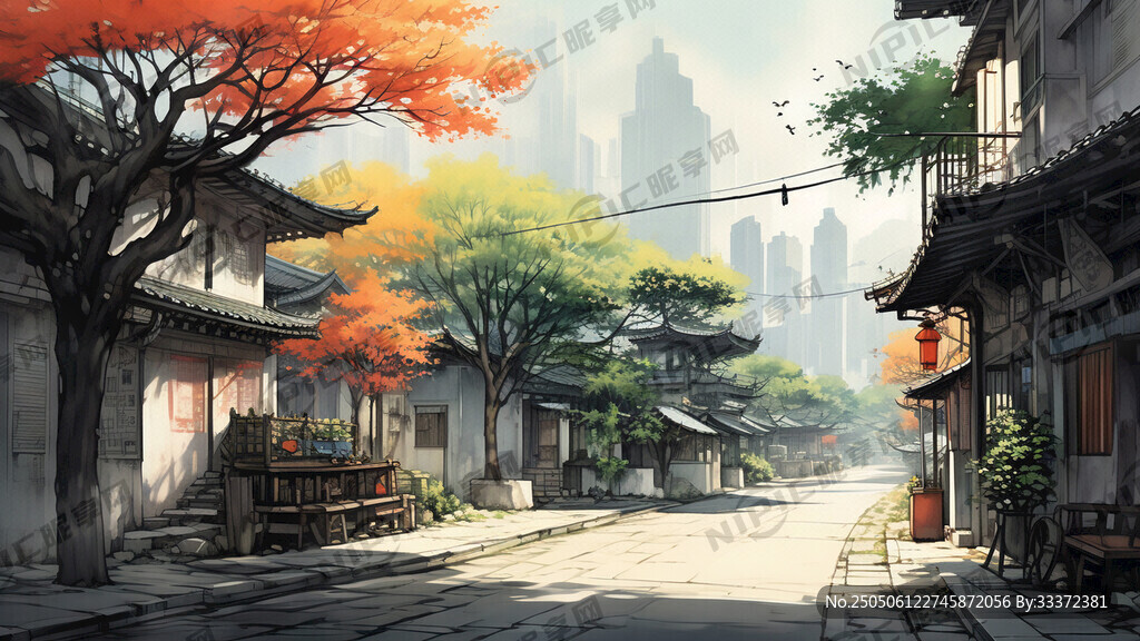 中国的街道 夏天