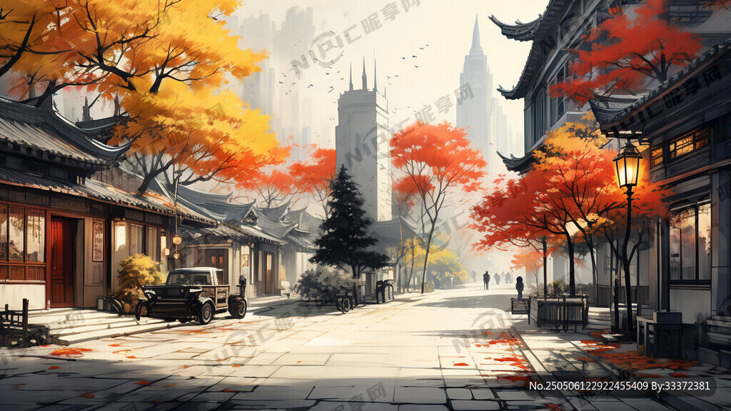 中国的街道 秋天