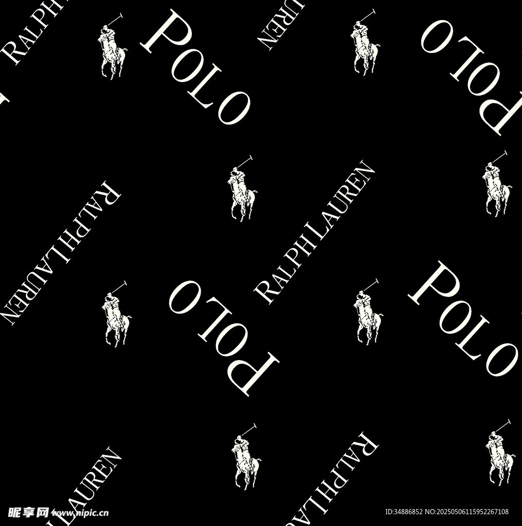 数码印花polo黑色底