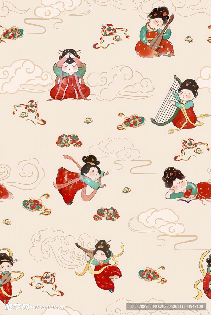 数码仕女图