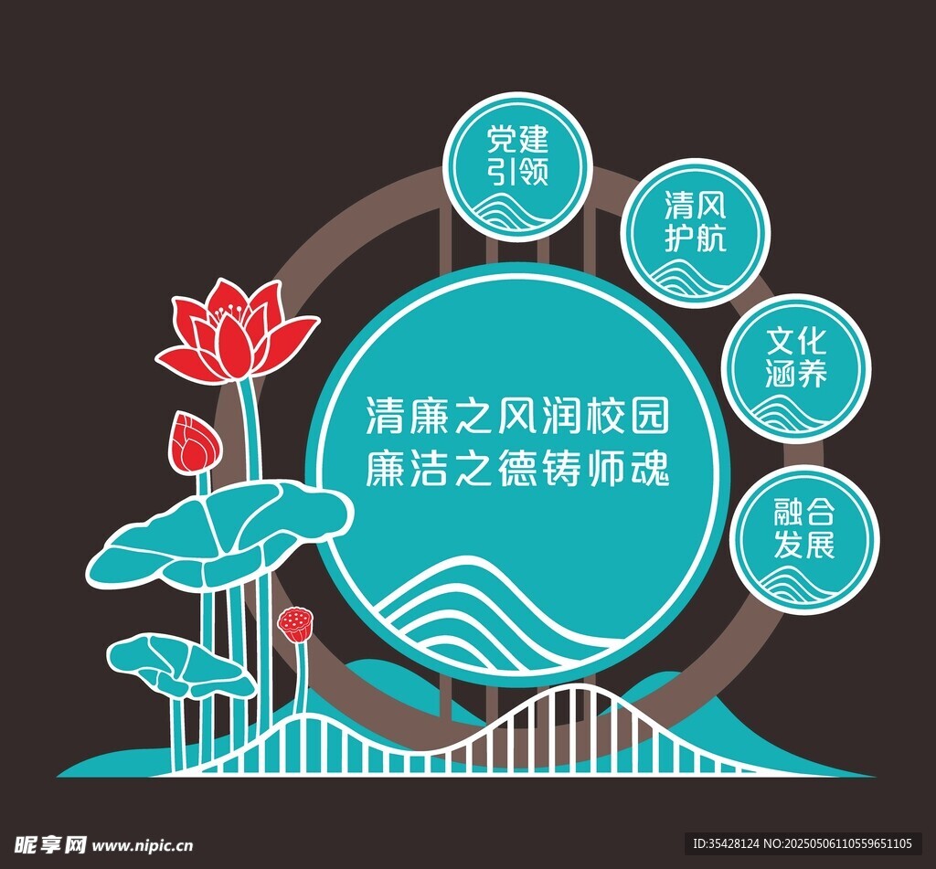 廉洁文化校园造型